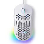 Souris Gamer,Souris Gaming PC avec capteur Optique 12800 DPI Gaming Mouse, 6 Boutons programmables, RGB Personnalisable, Ergonomique Filaire Souris Filaire Ordinateur - Blanc