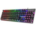 Spirit Of Gamer x Pro K1 | Clavier Gamer Semi-Mecanique Filaire pour PC | Layout Azerty Français | 26 Touches Anti-Ghosting | 3 Modes de Rétroéclairage RGB | Slim USB Gaming Keyboard