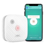 Spreadtron Détecteur de Fumée Wi-FI avec Pile Remplaçable, Alarme Incendie Intelligent avec Fonction d'Autocontrôle, Compatible avec TuyaSmart et Smart Life app, Lot de 1