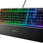 SteelSeries Apex 3 - Clavier de Gaming - Illumination RVB sur 10 Zones - Repose-Mains Magnétique Premium - Agencement Français AZERTY