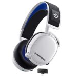 SteelSeries Arctis 7P+ Wireless Casque gaming sans fil - Sans perte 2,4 GHz - 30 heures d’autonomie de la batterie - Pour PS5, PS4, PC, Mac, Android et Switch - Blanc