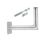 Support Mural de Fixation 35 cm en Aluminium avec des vis pour antenne Parabole Satellite ou antenne terrestre