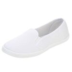 SusenstoneChaussures De Toile Plates Canvas Confortables Pas Cher Mode Slip-on Baskets Mode Basses Chaussures DéContractéEs