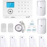 Système d'alarme Sécurité sans Fil WiFi GSM, TECPEAK Kits de sécurité pour la Maison, HomeSecure Compatible avec Amazon Alexa & Google Home (Version française)
