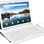 TOSCiDO Tablette Tactile 10 Pouces Android 11 Gold Tab-Octa Core,4Go RAM/64Go Extensible 512GB SD,Dual SIM 4G LTE/WiFi,avec étui de Protection,Souris sans Fil,Clavier Bluetooth,Stylo capacitif