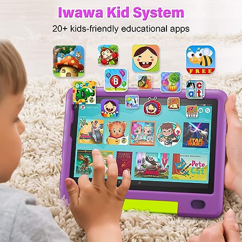 Tablette Tactile Android 12 GMS, 8Go RAM+128Go/TF 1TB ROM, Octa Core, Tablette 8 Pouces, 5Ghz+2.4Ghz Dual WiFi, Parental Contrôle, Kid Éducatifs, AI Fonction, Caméra 8+5MP, Tablette pas Cher avec Étui – Image 3