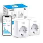Tapo Prise Connectée WiFi, Suivi de consommation, 16A Type F, compatible avec Alexa et Google Home, Contrôler le ventilateur, le climatiseur, Économie d'énergie, Commande vocale, Tapo P110(2-pack)