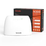 Tenda Routeur 4G, Box 4G (4G03)Routeur 4G LTE 300Mbps WiFi, Plug&Play avec Carte SIM pour tous les Opérateurs, Configuration Facile, 4 Antennes Internes, Ethernet Ports, Surveillance du Trafic Réseau