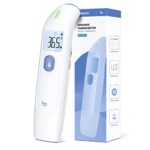 Thermomètre Frontal Thermoflash Précision de Fièvre, Femometer Thermometre Médical sans Contact pour Bébé Adulte, Thermometre Infrarouge avec Affichage à LED, Rapide, Facile à Utiliser (℃-thermomètre)