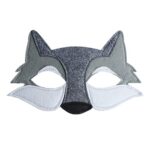 ToddmomyFeutre Loup Masques 3 Pcs Demi Visage Loup Masques Halloween Feutre Masques Mascarade Loup Masques pour Enfants Cosplay Costume Party Favors