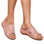 TomwellFemme Été Chaussures Mode Cuir Claquettes Sandales Plateforme Femme éTé Chaussures De Loisirs LéGèRes Sandale Bout Ouvert Chaussons de Plage