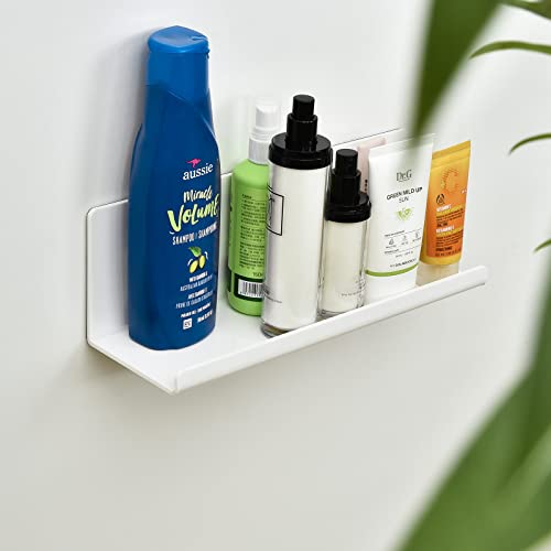 Toski Lot de 2 Etagère Douche,Étagères de Rangement Panier de Douche, Étagère de stockage d'assaisonnement,Étagères Murales Sans Trous,Étagères Sans Trous, de Bain/Cuisine – Image 2