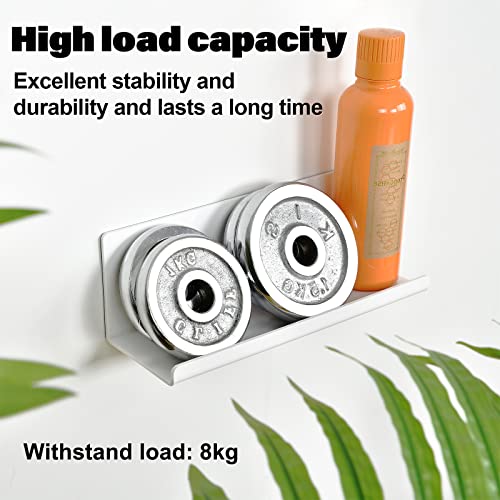 Toski Lot de 2 Etagère Douche,Étagères de Rangement Panier de Douche, Étagère de stockage d'assaisonnement,Étagères Murales Sans Trous,Étagères Sans Trous, de Bain/Cuisine – Image 4