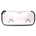Trousse à crayons en forme de pingouin rose - Trousse de rangement pour stylos et stylos - Pour adolescents, garçons et filles - Fournitures scolaires et de bureau - 19,1 x 7,6 x 3,8 cm