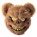 UNOLIGAMasque Effrayant d'Halloween Masque d'Ours, Masque d'Animaux d'Horreur pour Adulte Enfant, Masque Drôle pour Halloween Carnaval Fête Déguisées Cosplay Mascarade, Masque d'Ours Sanglant