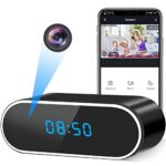 UYIKOO Camera Espion WiFi, 2,4G/5G WiFi Mini Caméra Cachée Réveil, 120° 1080P HD sans Fil Caméra Surveillance avec Détection de Mouvement Vision Nocturne
