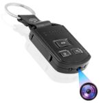 UYIKOO Mini Camera Espion, Caméra Cachée Porte Clés 1080P HD Caméra Surveillance Sécurité Portable Keychain Enregistrement Audio Détection de Mouvement, Vision Nocturne