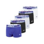 UmbroCaleçon Homme Coton, Boxer Homme, Liberté de Mouvement, Respirant (Lot de 5)