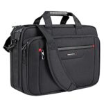 VANKEAN Sacoche pour ordinateur portable 17.3 Pouces Imperméable Mallette pour homme/femme Sac pour Ordinateur Partable Sac de messager expansible déperlant pour voyage affaires école, Noir