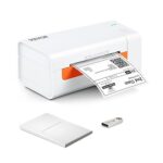 VEVOR Imprimante d'Étiquettes Thermique Direct 4x6 Code à Barres USB 150 mm/s 203 dpi pour Colis Expédition Compatible avec Amazon/Ebay/Etsy/UPS Prise en Charge Windows/MacOS/Linux/Chromebook Blanc