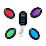 VODESON Localisateur d'objets (clés, Portefeuilles...) Porte Clés Siffleur Key Finder Anti-Perte-1 emetteur + 4 récepteurs