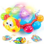 Vanmor Jouet De Rampant pour Bébé 6 Mois, Jouets Développement avec Musique Et Lumières, Jouet Musical, Jouet Scarabée Rampant, Cadeaux Jouet Précoces 6 9 12 24 Mois