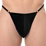 VemeFufuString Homme Jockstrap Homme Gay Sexy Tot érotique Slip Tanga Dentelle Soie de Glace Mankini Tongs G Strings Extensible pour Hommes sous-vêtement Taille Unique