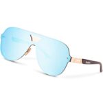 VerdsterLunettes de Soleil pour Homme Lunettes de soleil pour Femme Design Audacieux Effet Miroir Oversize Festival Femme Homme Lunettes Blade
