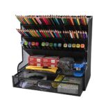 Vikmyer Organisateur de Bureau en Maille Boîte de Support de Stylo de Papeterie de Bureau Multifonctionnelle pour Support de Stockage de Fournitures Scolaires de Bureau à Domicile