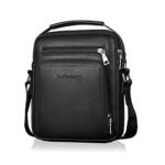VohoneySac Bandoulière Sacoche Homme Sacs à Bandoulière Cuir Sacoche Sac Porté épaule Shoulder Bag pour Téléphone Portable Pour Voyage, Randonnée et Sports D'extérieur (Noir Sac à Bandoulière)