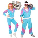 WIDMANNWidmann - Costume années 80 survêtement, veste et pantalon, costume assi, costume prolo, style rétro, fête Bad Taste, années 80, carnaval