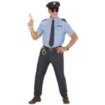 WIDMANNWidmann - Costume Policier, Chemise, Pantalon, Ceinture, Cravate, Chapeau, Uniforme, Costumes de Carnaval, Carnaval