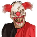 WIDMANNWidmann Demi Masque Visage Killer Clown avec Cheveux Carnaval fête d'halloween Costumes