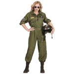 Widmann - Costume Pilote d'avion de chasse, combinaison, tenue de pilote, uniforme, carnaval