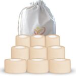 Winovoo Bande Cohesive 9 Rouleaux et Sac De Rangement Bandage Medical Bandage Autoadhésif Anti Adhesif Pansement Tatouage Bande Auto Agrippante Bande Elastique Bande Auto Adhesive Bandage Chien Strap