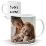 Wraplab Céramique Mug personnalisé avec Texte et Photo - Idee cadeau noel | Tasse personnalisable | Cadeau Homme, Femme, Cadeau original