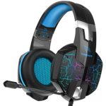 YINSAN Casque Gaming PS4, Casque Xbox One avec Micro Réglable Anti Bruit, Sourdine Flip-Up, Son Surround, Casque Gamer avec RGB LED pour Nintendo Switch, PC, Laptop, Tablette