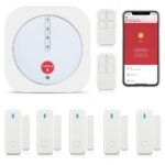 YISEELE Alarme Maison sans Fil WiFi, Intelligent Système de Sécurité, Kit Alarme 9 Pièces, Alarme de Fenêtre avec APP – Extensible pour Maison, Camping-Car, Garage, Bureau, Compatible avec Alexa