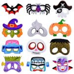 YOLOUPBIGKASI 24Pcs Halloween Masque Coloriage Enfant, Artisanat Masque Blanc à Colorier avec Corde élastique Loisir Créatif pour Peiture Cosplay DIY Craft Activité Cadeau Anniversaire Fête Party