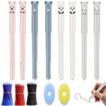 ZOCONE Stylo Gel Effaçable Ensemble 8 Stylo Gel Effacable Animaux+24 Stylo Effacables Recharges de Remplacement+2 Gommes Stylo Kawaii pour Fournitures Scolaires Bureau