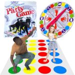 ZTANRWQ Twister Jeu, Jeu Twister Enfant, Twister Jeux pour Enfants & Adultes,Jeu de Societe Fun d'equilibre pour Permettre Aux Familles et Aux Amis D'interagir (Jeu de 2 à 4 Joueurs)