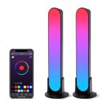 ZUUKOO LIGHT Smart LED Lampe, RGB Lampe Bureau, Lampe Connectée avec 19 Modes Dynamiques et Modes de Synchronisation de la Musique, Gaming Lampe, Barre LED, Lumière D'ambiance pour TV, PC, Chambre
