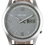 Zeit-BarMontre radio-pilotée pour homme avec affichage de la date et de la semaine, Sangles