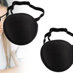 ZoeTekway 2 Piece Black Pirate Single Eye Patch Black, cache-œil élastique respirant ajustable pour adultes et enfants, cache-œil, cache-œil pirate