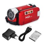 Caméscope numérique, COMS Rotation Full HD 270 ° 1080P 16X Haute définition Caméra vidéo DV Photo et Caméscopes numérique pour Enfants/Adolescents/Élèves/Débutants/Les Personnes âgées Cadeau de Noël