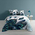 douceur d'intérieur parure 3 pièces 240 x 220 cm imprime 57 fils dessin place plumina