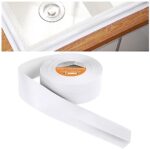 flintronic Joint Salle de Bain, 4,5m*38mm Bande Etancheite Autocollante, Ruban D'étanchéité Auto-Adhésif en PVC pour Baignoire, Salle de Bain, Cuisine, Anti-moisissure, Calfeutrage(Blanc)