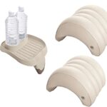 harren24 Set d'accessoires 3 pièces pour les whirlpools Intex PureSpa (1x Porte-gobelet 28500, 2x appuie-tête 28501)