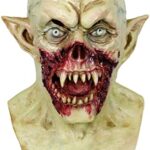 molezuMasque de vampire effrayant Dracula Monstre Halloween Fête Horreur Demon Zombie Accessoires, Vert, L