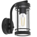 qfzwj Applique Murale Exterieur,Noir Acier Inoxydable Luminaire Exterieur,IP44 Etanche Eclairage exterieur,E27 Base Applique exterieur Max 60W.
